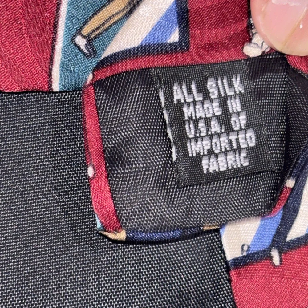 vintage Stuart Ashley golf silk tie